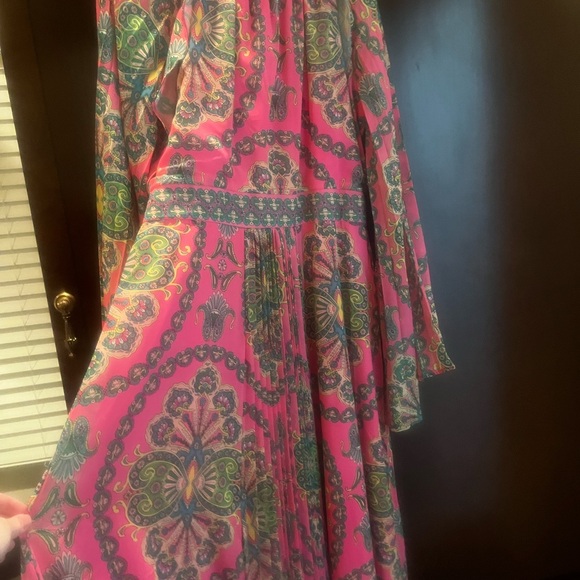 N by Nancy | Dresses | Vibrant Pink And Green Wedding Dress | Poshmark